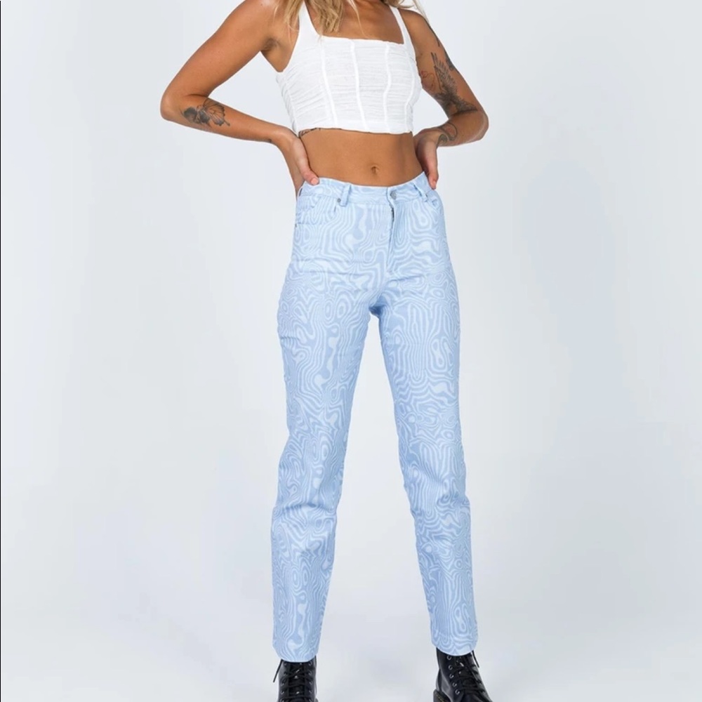 Printed Blue Jeans